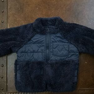 Janie and Jack Toddler The Cozy Fleece Sherpa Zip Jacket navy